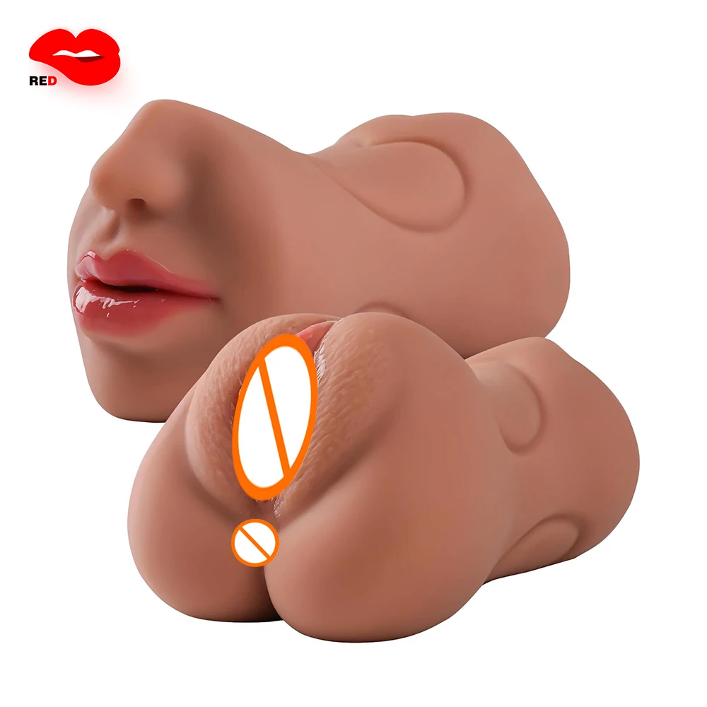3in1 Band Zähne Mund Vagina Analplug männlicher Masturbator Cup Deep Throat Silikondildo bewegt Masturbation Vergnügen Spielzeug für Männer 1