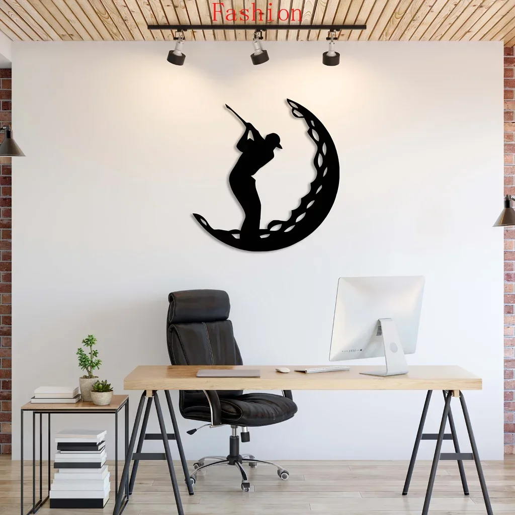 

Golf home Decor Metal Wall Art Golf Ball Metal Art Metal Wall mounted Decoration sport Artwork Iron Art Silhouette livingroom wa