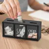 Three-compartment Money Bank Wooden Piggy Bank with 3-compartment Money Saving Box for Kids Adults for Bedroom for Bills 6