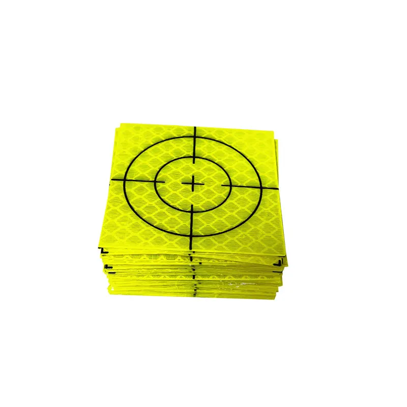 100pcs 크기 60x60mm 20 30 40 50mm 토탈 스테이션 조사 용 반사판 시트 지리 형광 녹색 시트 반사 스티커