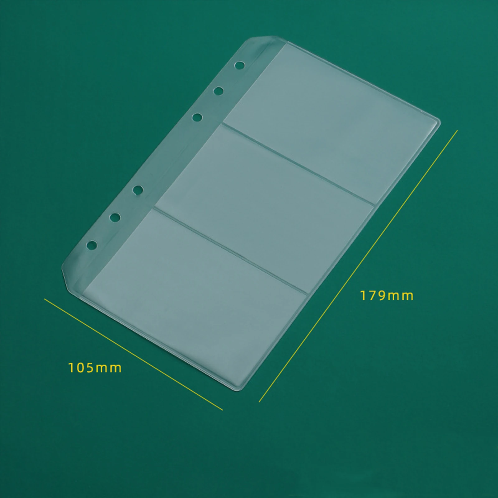 Binder Pockets A6 Binder Pockets 6 Holes Cash Envelopes For Budgeting Clear Zipper Folders For 6-Ring Budget Binder