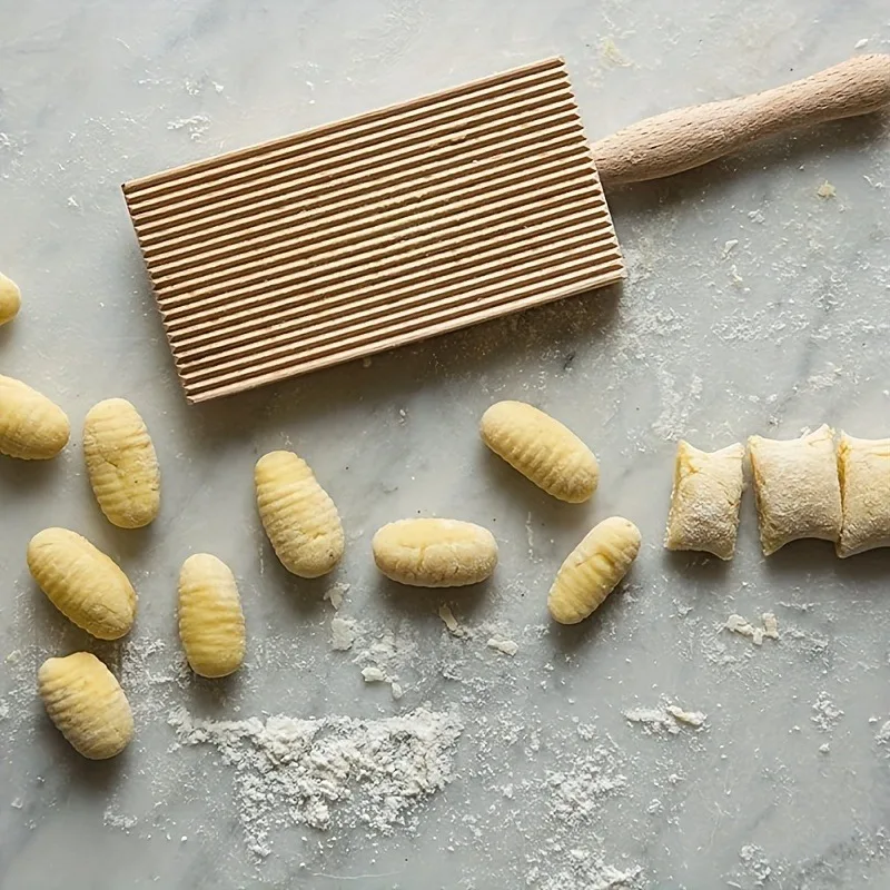 1pc Wooden Gnocchi and Cavatelli Pasta Board, 8.5 Inch