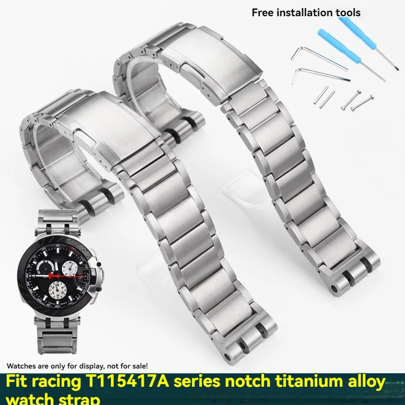 22 Cinturino Per Orologio In Lega Di Titanio Accessori Da Uomo Cinturino Con Interfaccia Concava E Convessa Per Tissot T-Race Series T115417A