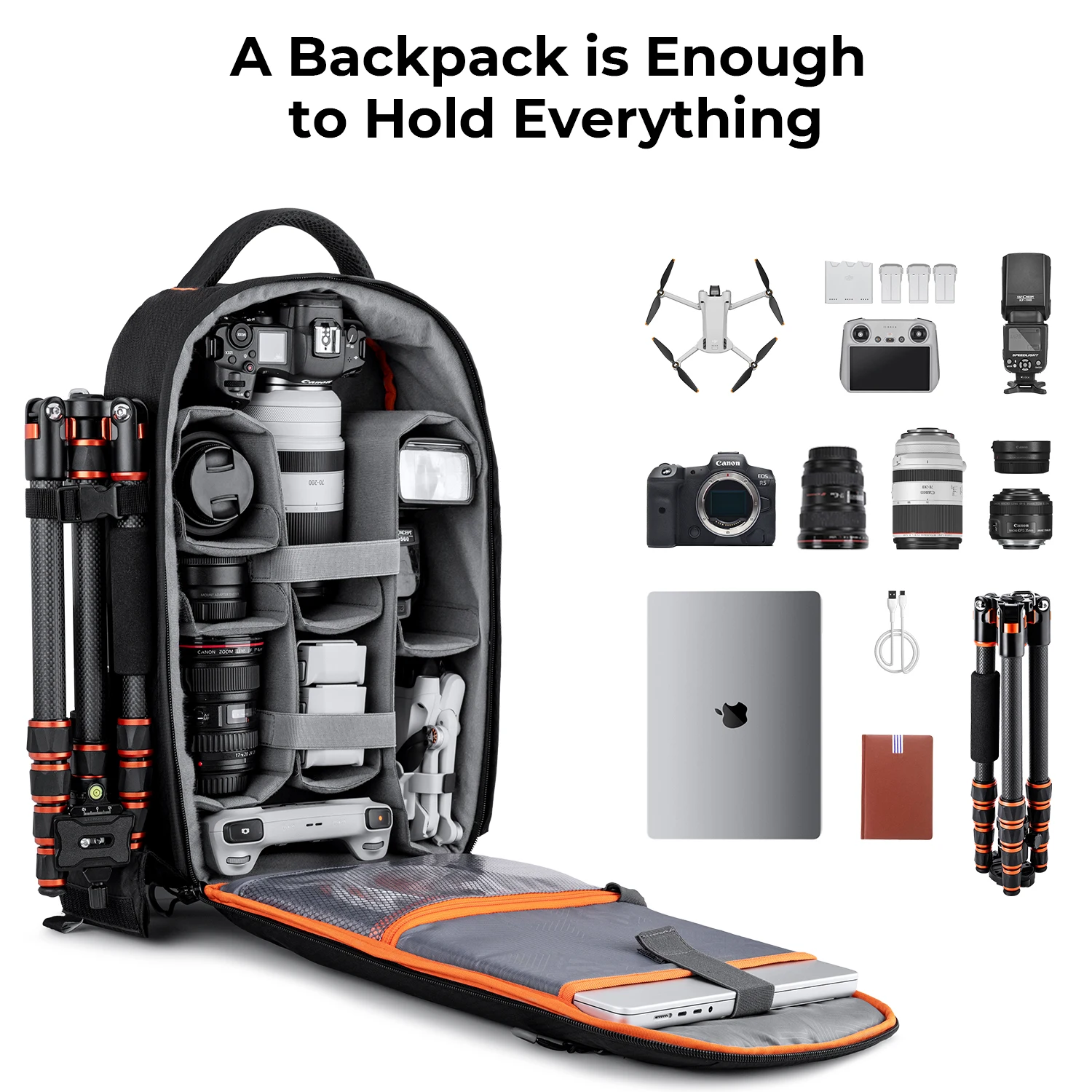 Concept Mochila Câmera Profissional Grande Capacidade Impermeável Fotografia Bolsa Câmera Dslr Laptop Tripé Bolsas 156 k & f - Image 6