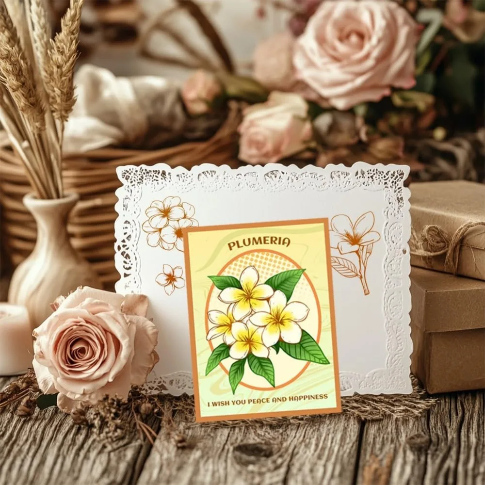 1pc Plumeria Flower Clear Stamps For DIY Scrapbooking
