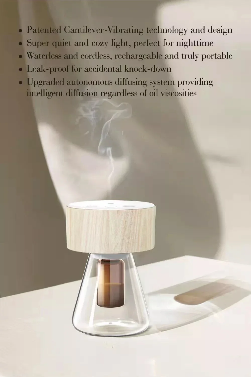 Diffuseur d'huiles essentielles professionnel sans eau avec lumière_voghion.com