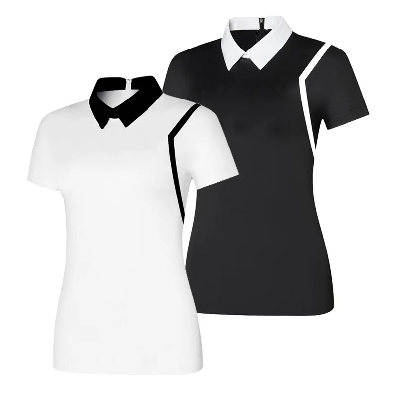 New Ladies Golf Short Sleeve T Shirt Stretch Business Casual Sports