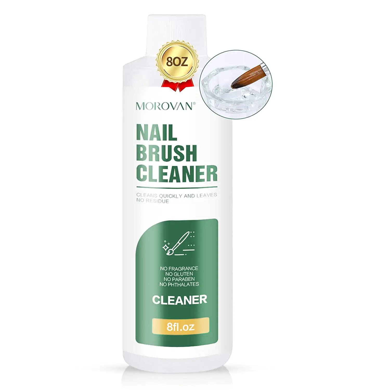 8oz Nail Brush Cleaner Liquidcleaner & Restorer For Building Gel Poly