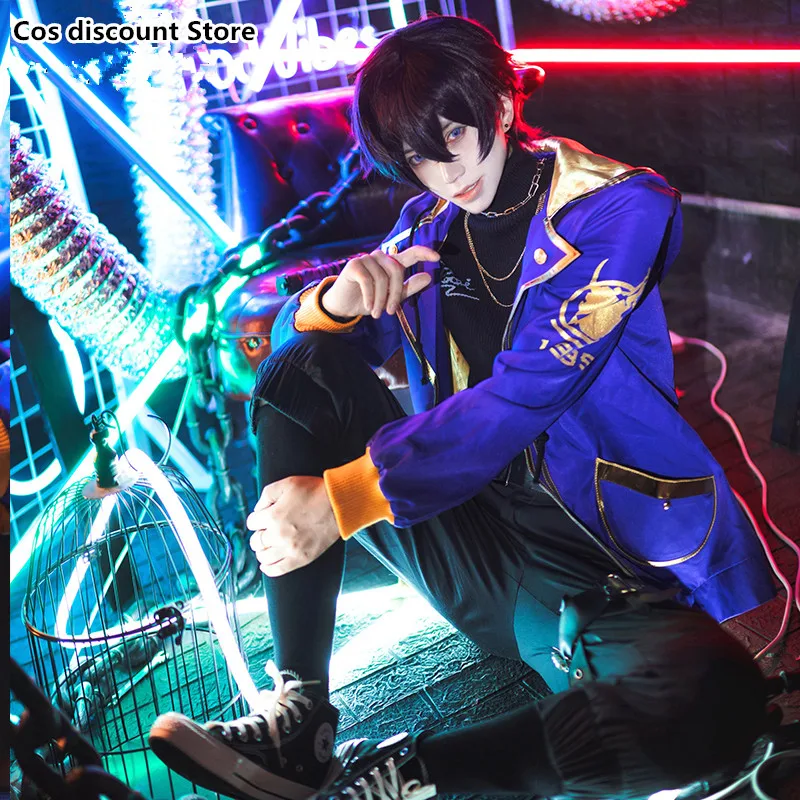 Shou / Shoto Cosplay Kostuum Virtuele Youtuber/Vtuber Shxtou Cosplay Anime Mannen Rollenspel Kleding Maten XS-XL