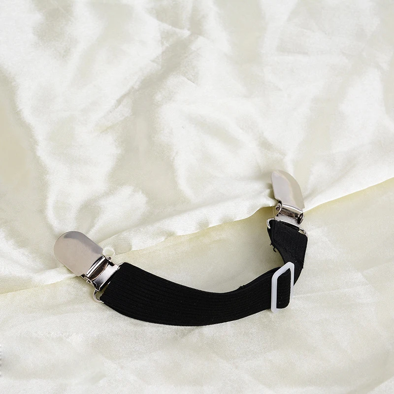 Bed sheet holder 4pcs adjustable straps elastic mattress cover corner clip