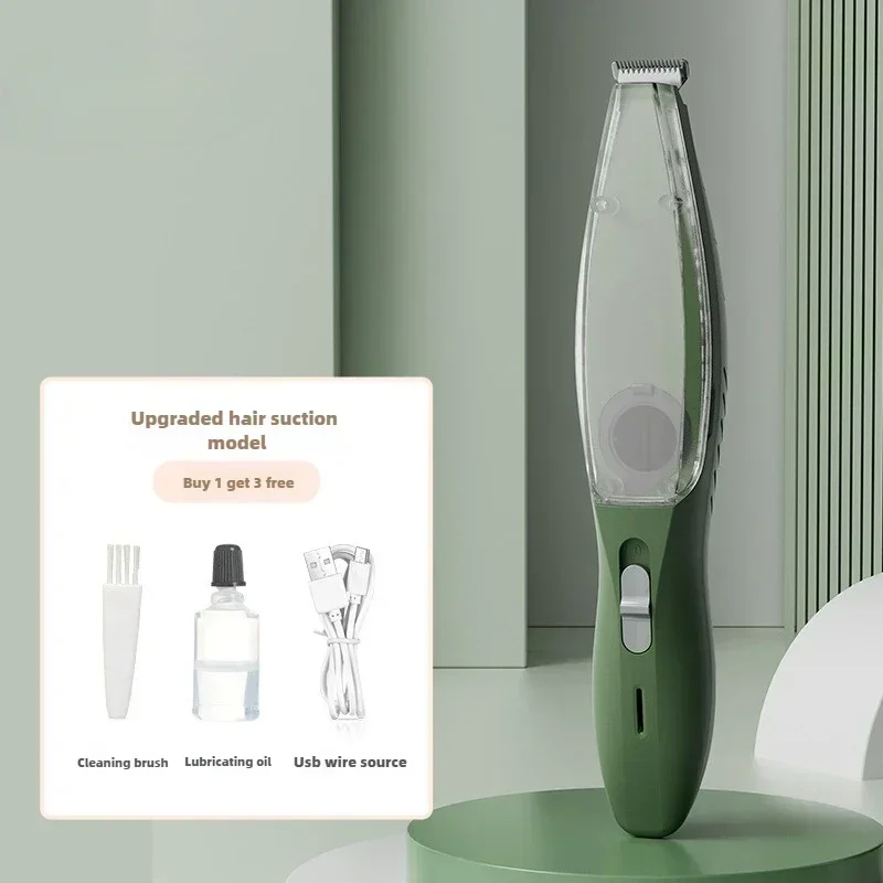 Pet Clipper Dog Hair Trimmer Pet Hair Trimmer Dog Clipper 2 in 1 Professional Hair Clipper Dogs With Vacuum Cleaner For Pet Grooming Kit Cat Shaving Feet Hair Electric Pusher