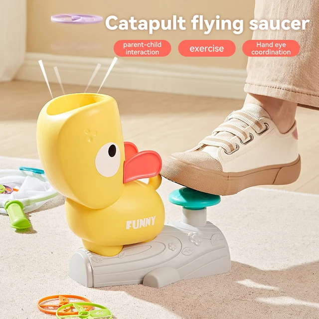 Air Rocket Launcher Toy Outdoor Soaring Rocket Flying Disc Flying Saucer Foot Launcher Kids Jump Sport