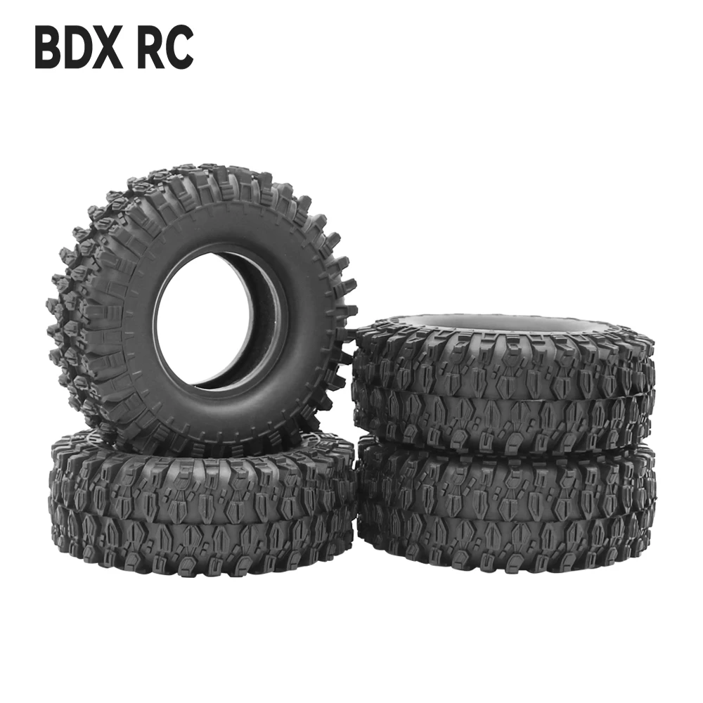 4 Neumáticos De Goma De 1,9 Pulgadas Para Coches RC 1:10 | 100 Mm De Diámetro Con Tacos Profundos | Compatible Con Axial SCX10, TRX4, Tamiya Y Más