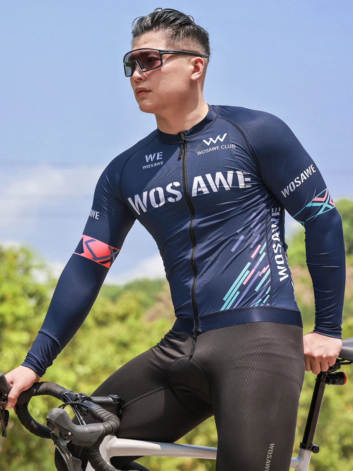 Bicycle Jersey Wosawe Cycling WOSAWE Autumn Long Sleeve Cycling