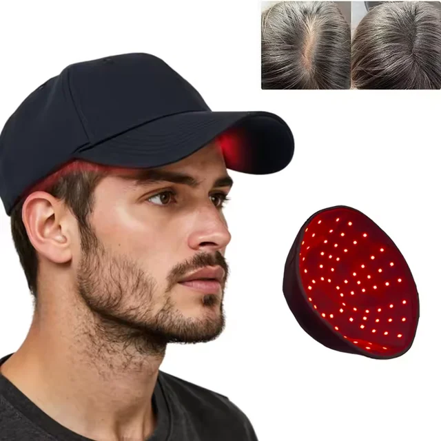 660nm 850nm lumière rouge thérapie capillaire infrarouge capuchon de croissance des cheveux pour la repousse des cheveux Anti perte de cheveux détendre soin du cuir chevelu chapeau Anti cheveux 2025 1