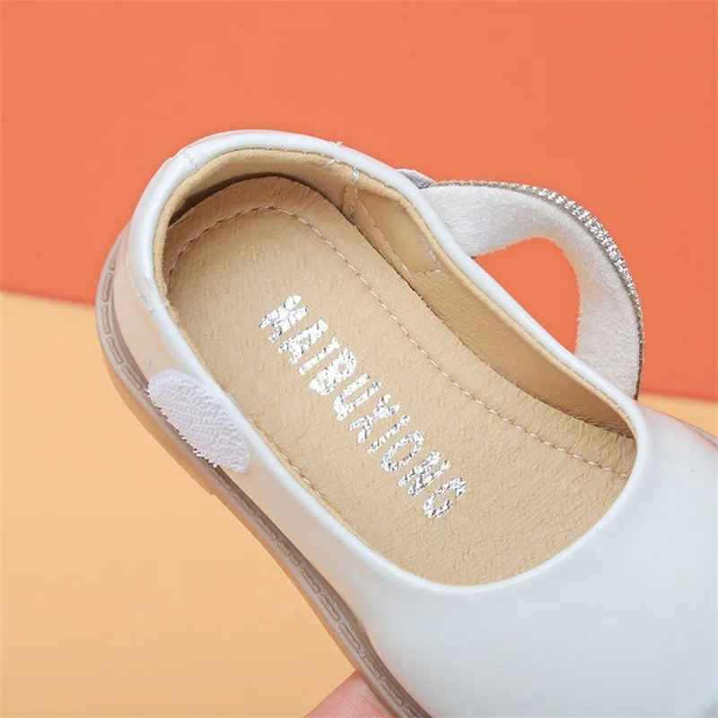 Baby Shoes Spring/Autumn Baby Shoes Leather Bright Rhinestone Girls Princess Shoes Single Fashion Little Kids Party