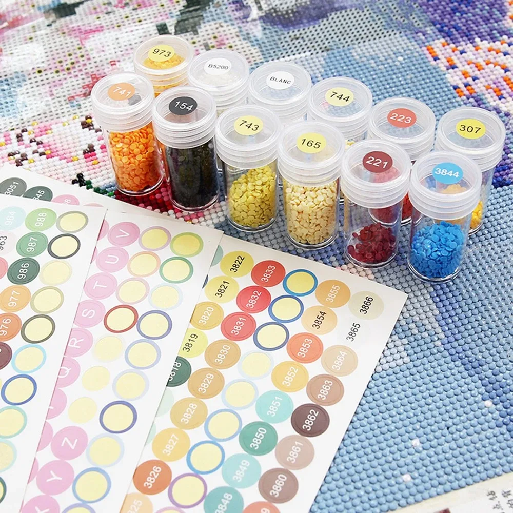 60 Bottles Diamond Painting Container Case With Color Number Stickers Labels Stickers Beads Storage Box Organizer Tools storage box diamond painting storage box storage container plastic storage box diamond painting accessories diamond painting tool set