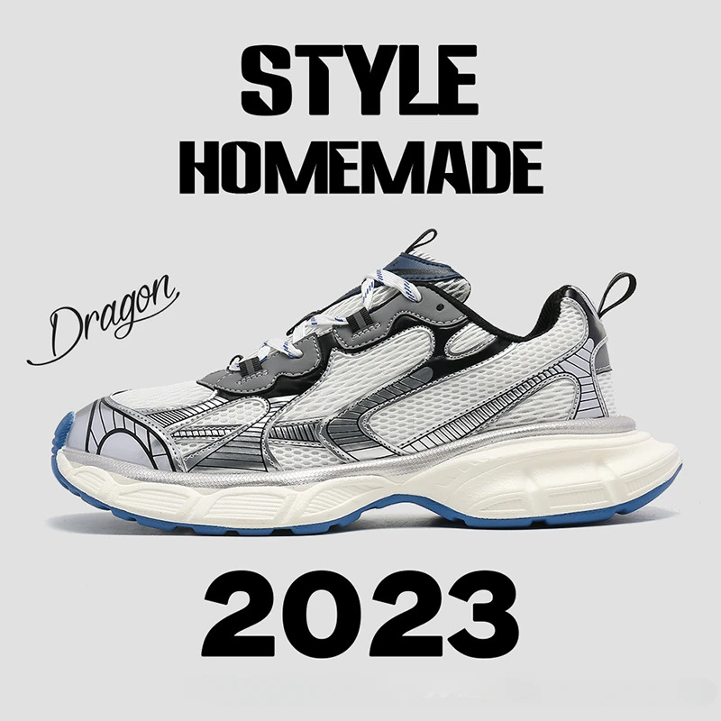 

2024 New Trendy Sense of Luxury Fried Street Thick-soled Daddy Shoes Women's Feet Small Round Toe Couple Sneakers Men