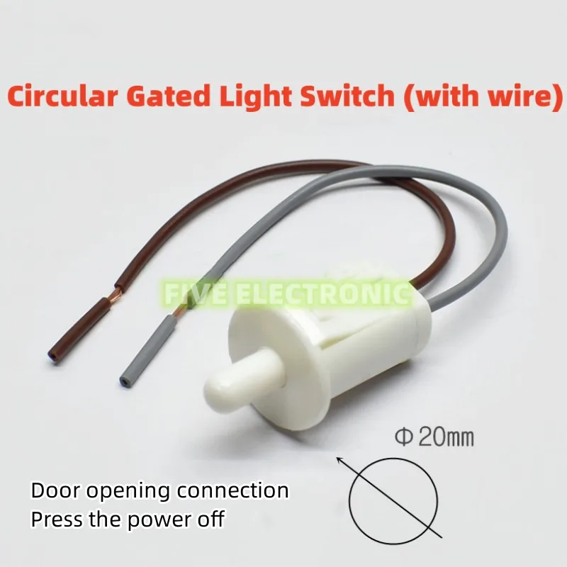 

Round Double-line LED Gated Light Storage Wardrobe Wine Cabinet Refrigerator Fresh-keeping Box Bulb Door Switch