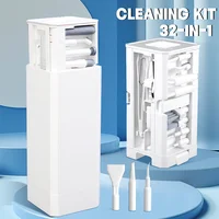 32 in 1 Cleaning Kit Computer Keyboard Cleaner Brush Earphones Cleaning Pen For Headset IPad Phone Cleaning Tools Keycap Puller 1