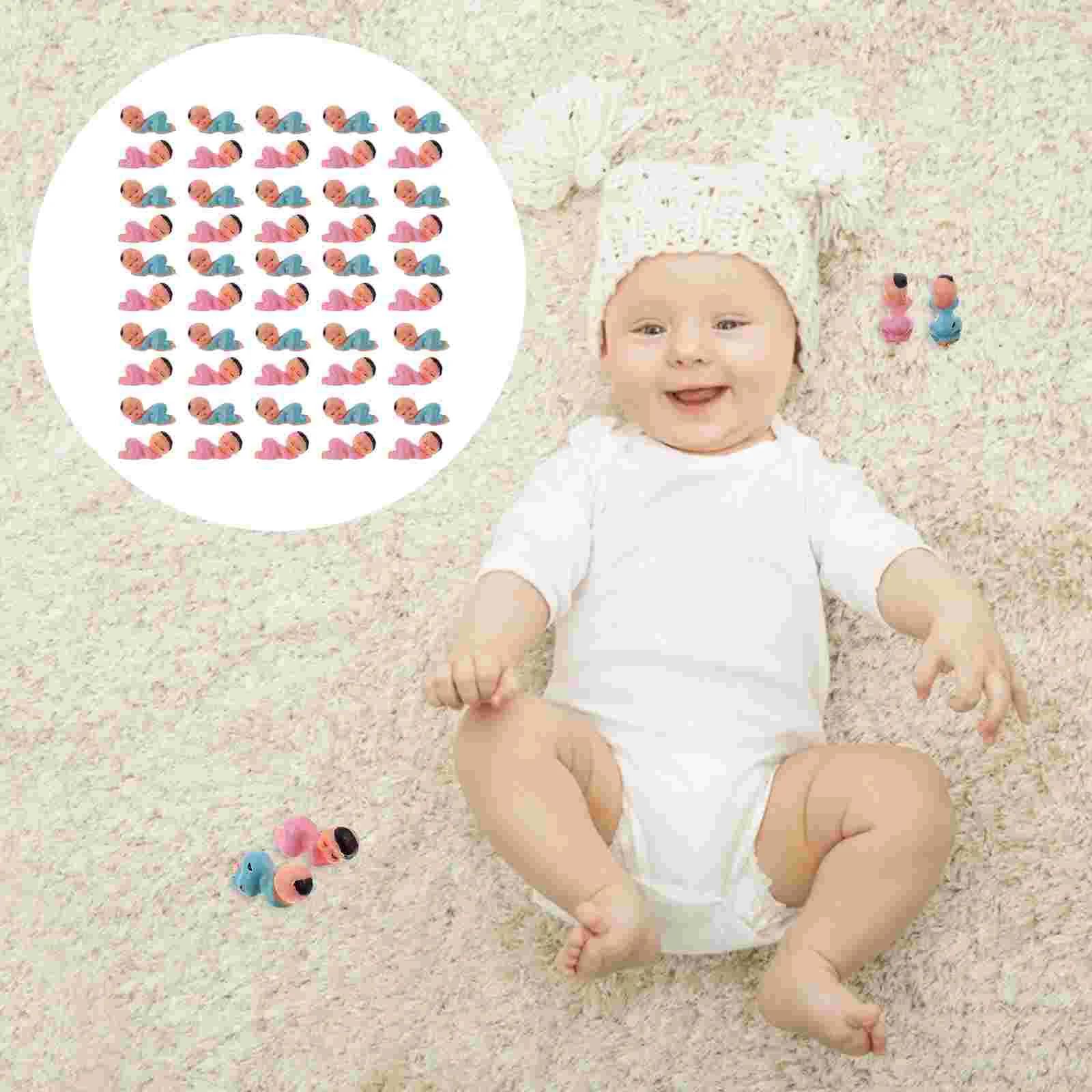 

Mini Sleeping Baby Dolls Plastic Baby Shower Ornaments Mini Plastic Baby Kids Toys High Quality Table Home Decoration