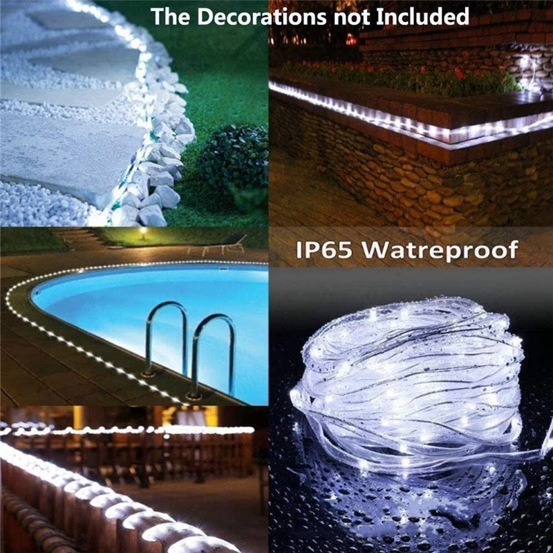 

120LED Waterproof LED Light Fairy String Light Flexible Rope Tube Waterproof for DIY Outdoor Christmas Holiday Decoration Light