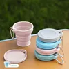 ​​Collapsible Silicone Cup - Portable Foldable Travel Mug for Camping Hiking, BPA-Free Leakproof Water Bottle with Lid 2