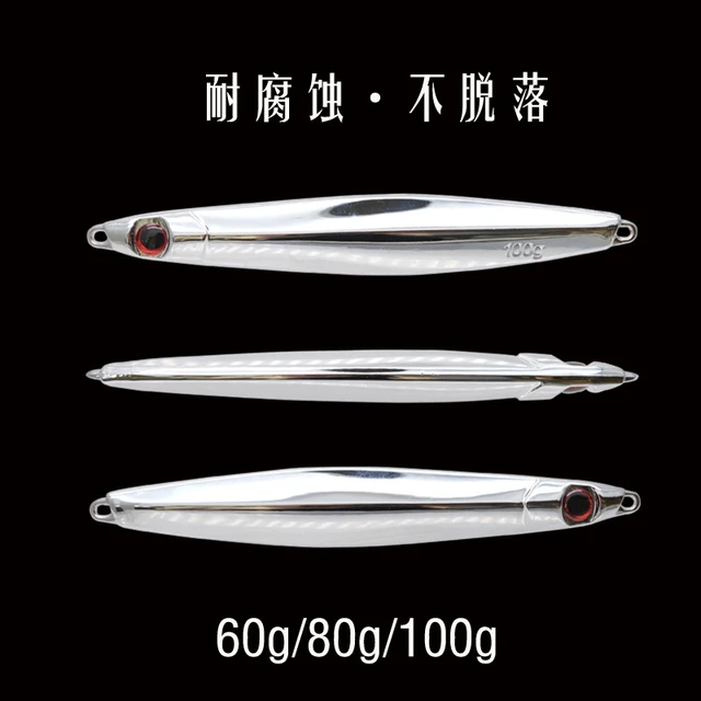 60/80/100g Sea Fishing Bait Jigging Lure Metal Fishing Lure Saltwater Lures  Practical Tackle Saltwater Accessories - AliExpress