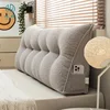 Large Triangular Headboard Wedge Bed Rest Reading Pillow Backrest Positioning Support Bolster Cushion with Removable Cover 1