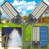 2-Pack 8000W Solar Street Light - 600000 Lumens, Dusk-to-Dawn, Waterproof, Ideal for Commercial & Outdoor Parking 1