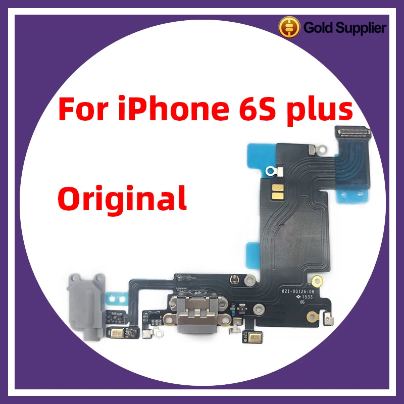 

Original For iphone 6S plus Charging Port Flex Microphone Mini USB Charger Dock Connector Repair Replacement Parts