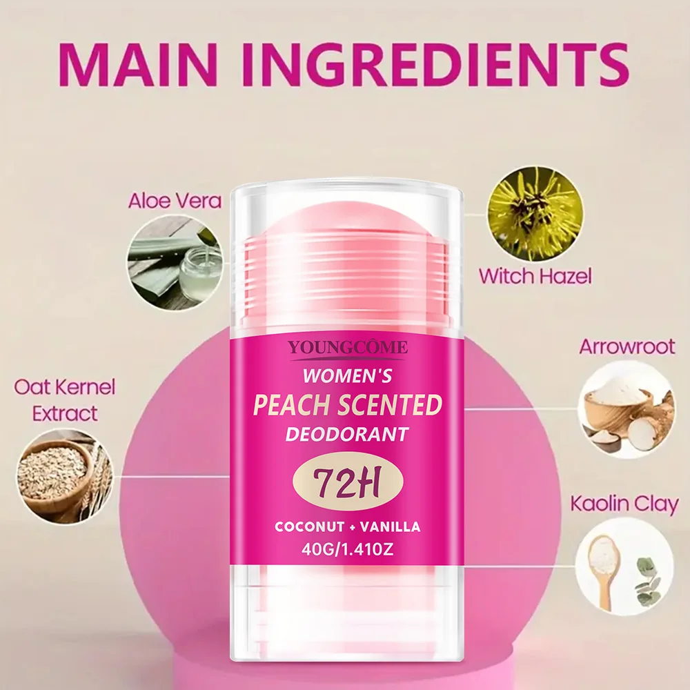 Peach Scent Antiperspirant Deodorant Stick Image 3