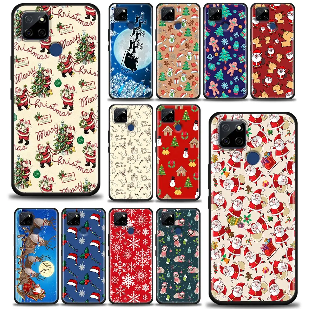 

Oppo Reno 5 5G 3 4 6 A52 A53 A72 Case For Realme C1 C3 C21Y C25 C12 C35 Cases Funda Cover Merry Christmas Santa Claus Elk Snow