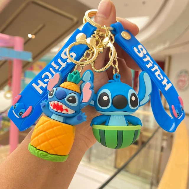 Stitch Keychain Variety of Cartoon Lilo & Stitch Cute Doll Keyring Fashion  Couple Bag Ornament Key Chain Car Pendant Gift