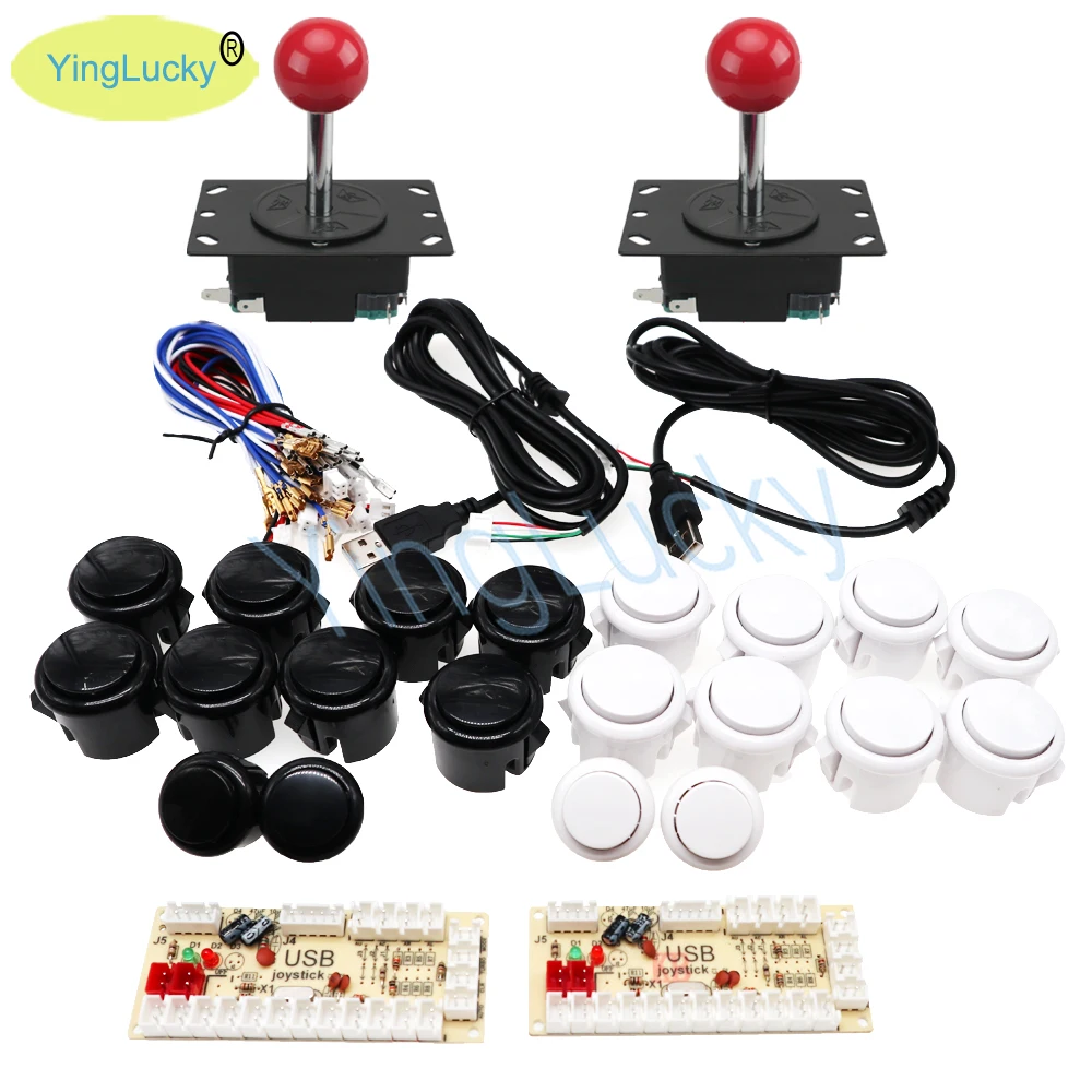 Sanwa 아케이드 DIY 키트 제로 지연 USB 아케이드 컨트롤러-PC 연결 아메리칸 스타일 조이스틱 4/8 웨이 푸시 버튼 Jamma HA