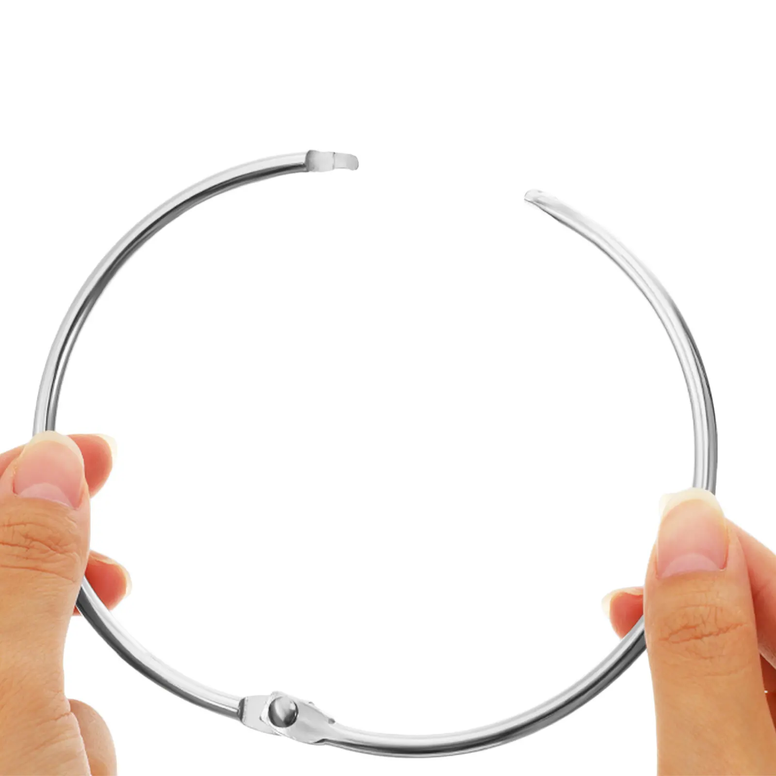 12개 금속 루즈리프 바인더 링 스냅 오픈 북 링 대형 4인치 사무용 공예 플래시..