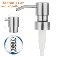 1/2PCS สแตนเลสสตีลปั๊มสบู่เหลวโลชั่นขวดหัวเปลี่ยน Jar หลอดหัวฉีด 1