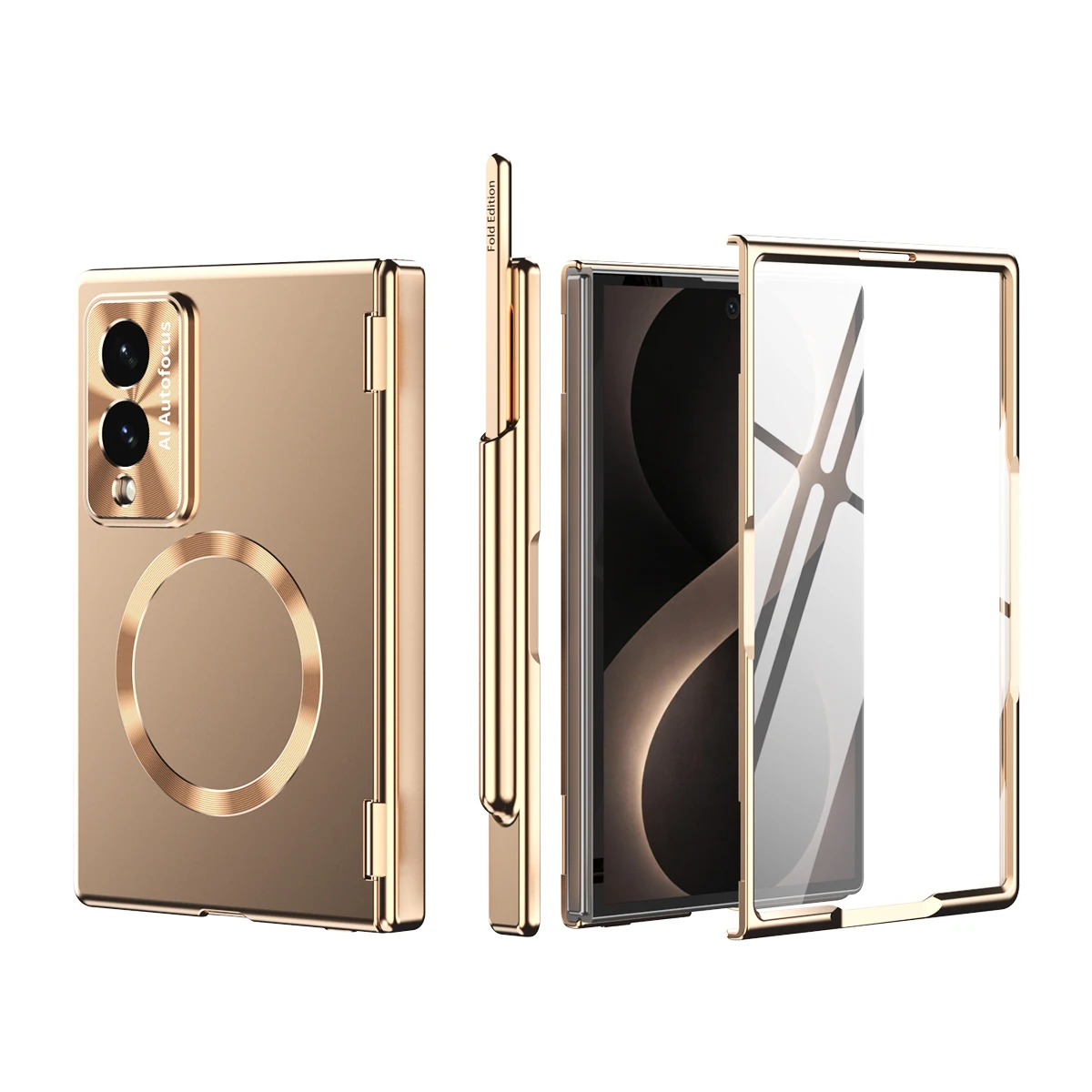 Magnetic Slim Protective Case with Wide Hinge Shield and Shockproof Design