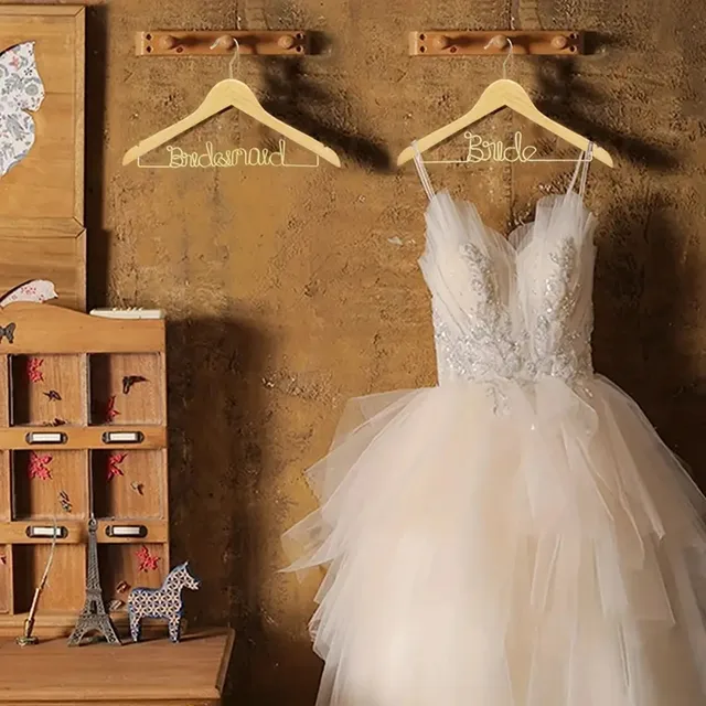 Regalo Perchas Para Trajes De Novia Colgador De Madera Para
