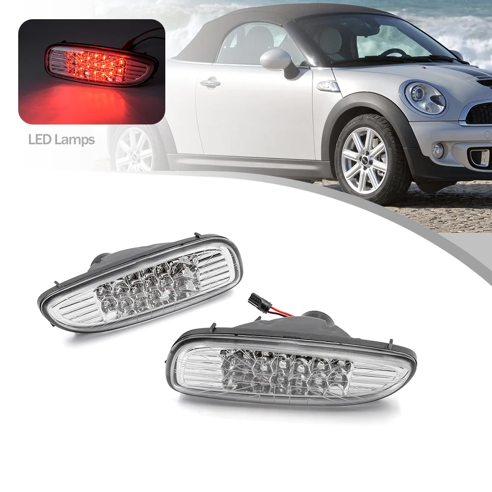 2PcLedCarRearFogRunningLightsRearBumperReflectorWarningLamps