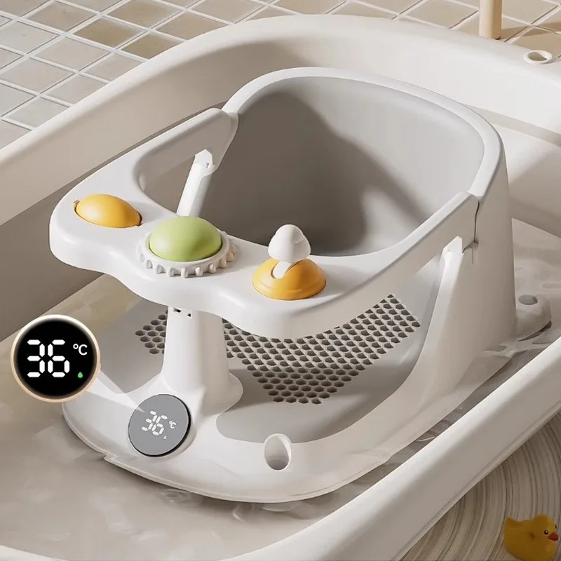 Siège de bain pour bébé de 6 mois vers le haut – Sièges de baignoire pour bébés assis avec une tasse de rinçage
