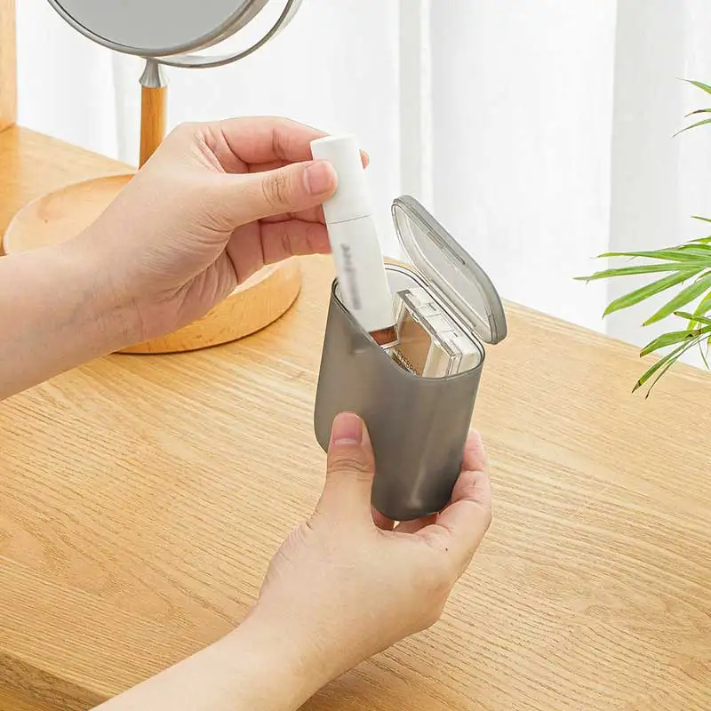 1/3pcs Desktop Data Cable Storage Box Dustproof Headphone Organizer Box With Cover Clear Cable Wire Container Box in Home Office