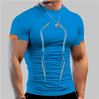 Men Quick Dry Running Shirt Compression Fitness Gym T Shirt Short Sleeve Bodybuilding Football T Shirts Sport Top Gym Clothing