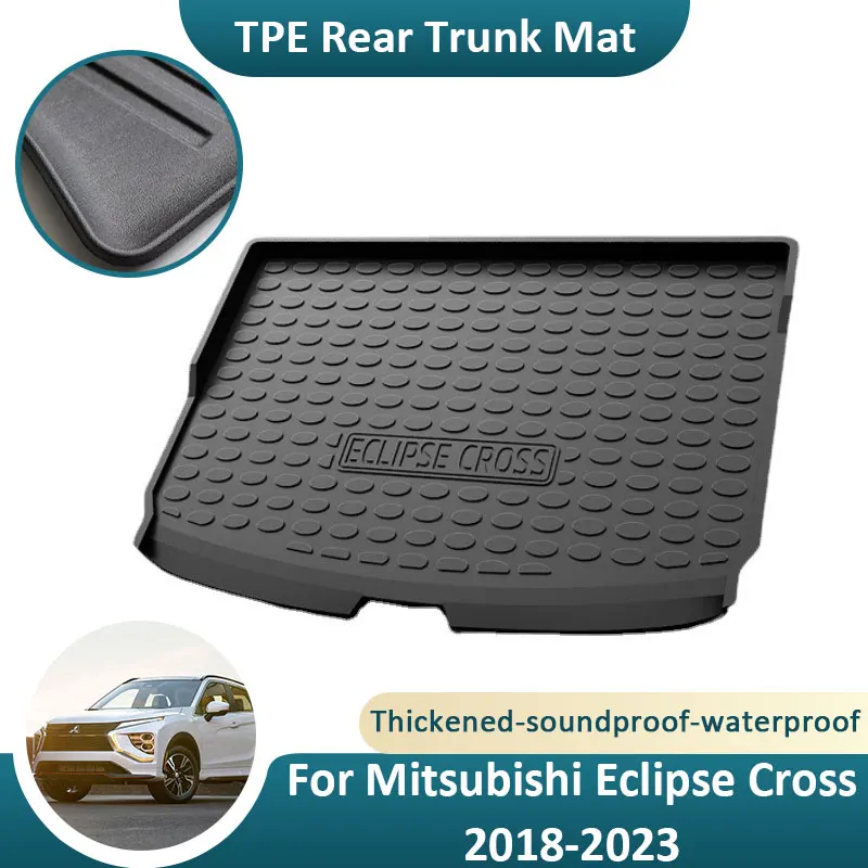 

Коврик для заднего багажника из ТПЭ для Mitsubishi Eclipse Cross GK GL YA 2018 2019 2020 2021 2022 2023 Pad, водонепроницаемые защитные аксессуары