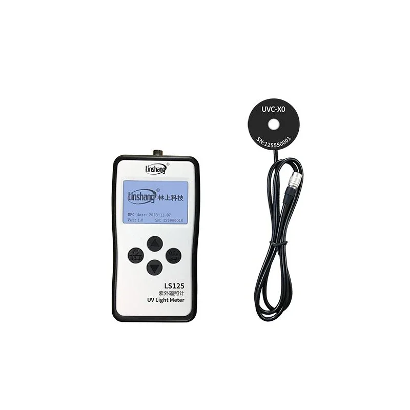 

LS125 UV Light Meter+UVC-X0 Probe Ultraviolet Radiometer UV Light Tester Spectral response 230nm-280nm