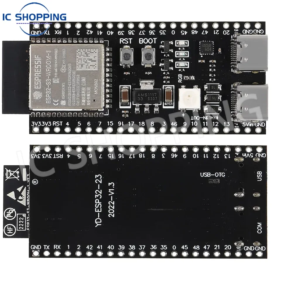 3 ~ 10PCS ESP32 S3 WROOM 1 WiFi Bluetooth Entwicklungsboard 16MB Flash 8MB PSRAM 44 Pin Typ C für Arduino I N16R8 N8R2 502 3 ~ 10PCS ESP32 S3 WROOM 1 WiFi Bluetooth Entwicklungsboard 16MB Flash 8MB PSRAM 44 Pin Typ C für Arduino I N16R8 N8R2 502