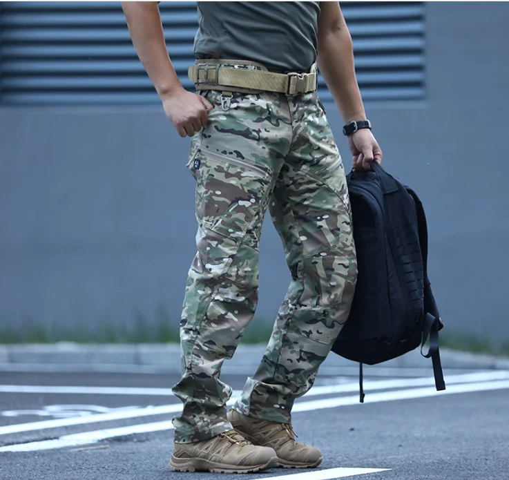 

Camping Men Outdoor Climbing Mountain Fishing Hunting Trekking Trousers Hiking Pants Cargo Waterproof Work Tactical Trouse