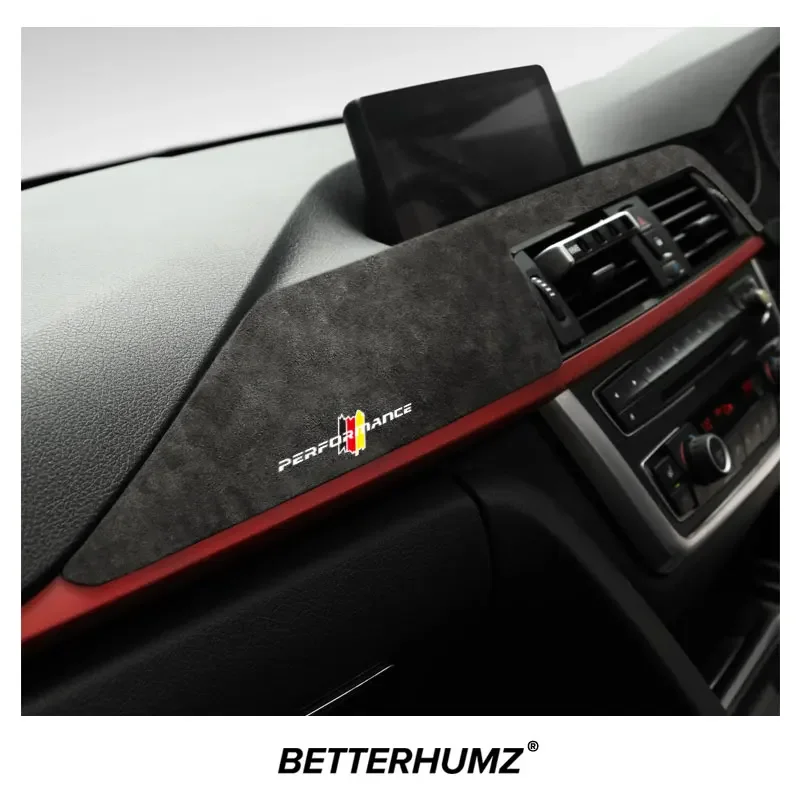 Car Interior Trim Alcantara For BMW F30 F32 F33 F34 3 4 Serie Dashboard Instrument Panel Trim Cover M Performance Sticker