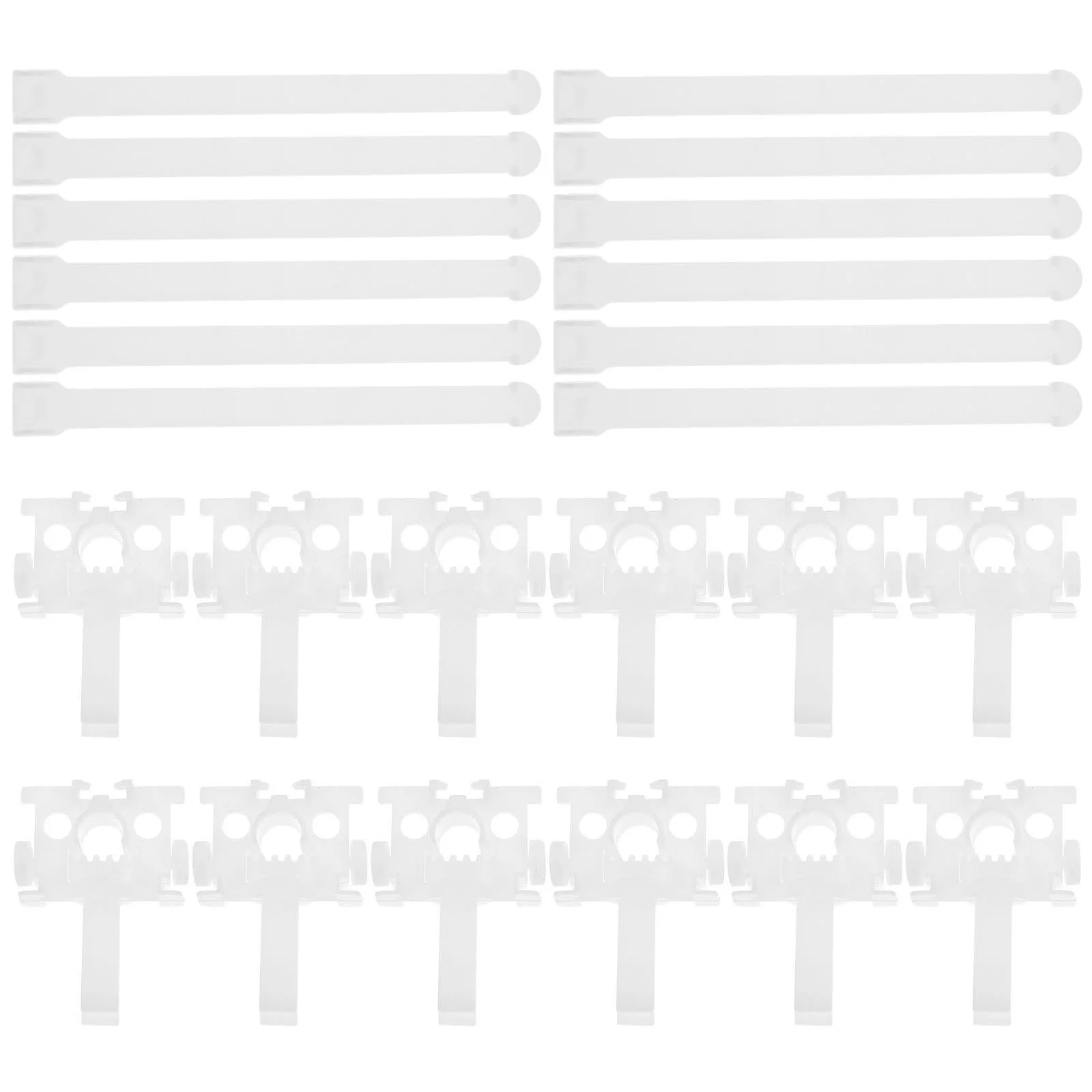 12 Sets Drapery Accessories Curtain Pulley Vertical Blind Replacement Wear Parts Repair Carrier Stem Kit Slats Plastic Blinds