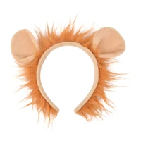 Lion Costume Set Ears Headband Tail Plush Animal Fancy Costume Accessories for Kids Halloween Cosplay Accessories 3
